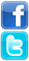 Facebook and Twitter logos