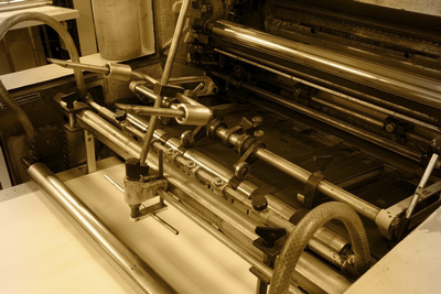 photo of a printing press