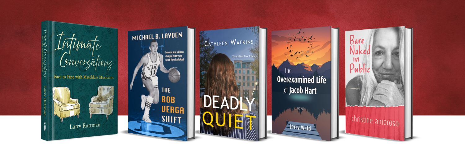 New Release Cover Image for Intimate Conversations, The Bob Verga Shift, Deadly Quiet, The Overexamined Life of Jacob Hart, and Bare Naked in Public