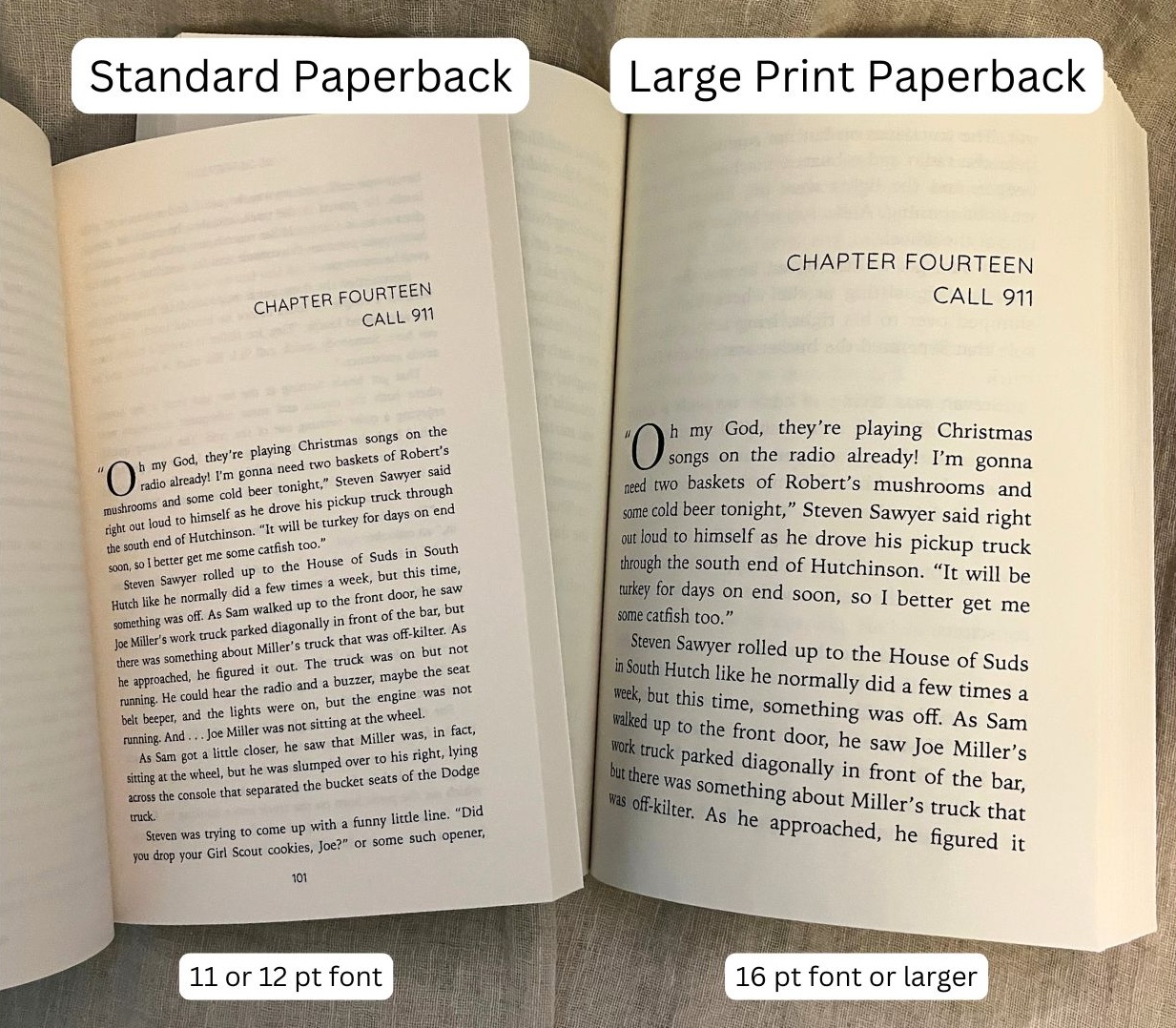 large print vs standard edition comparison